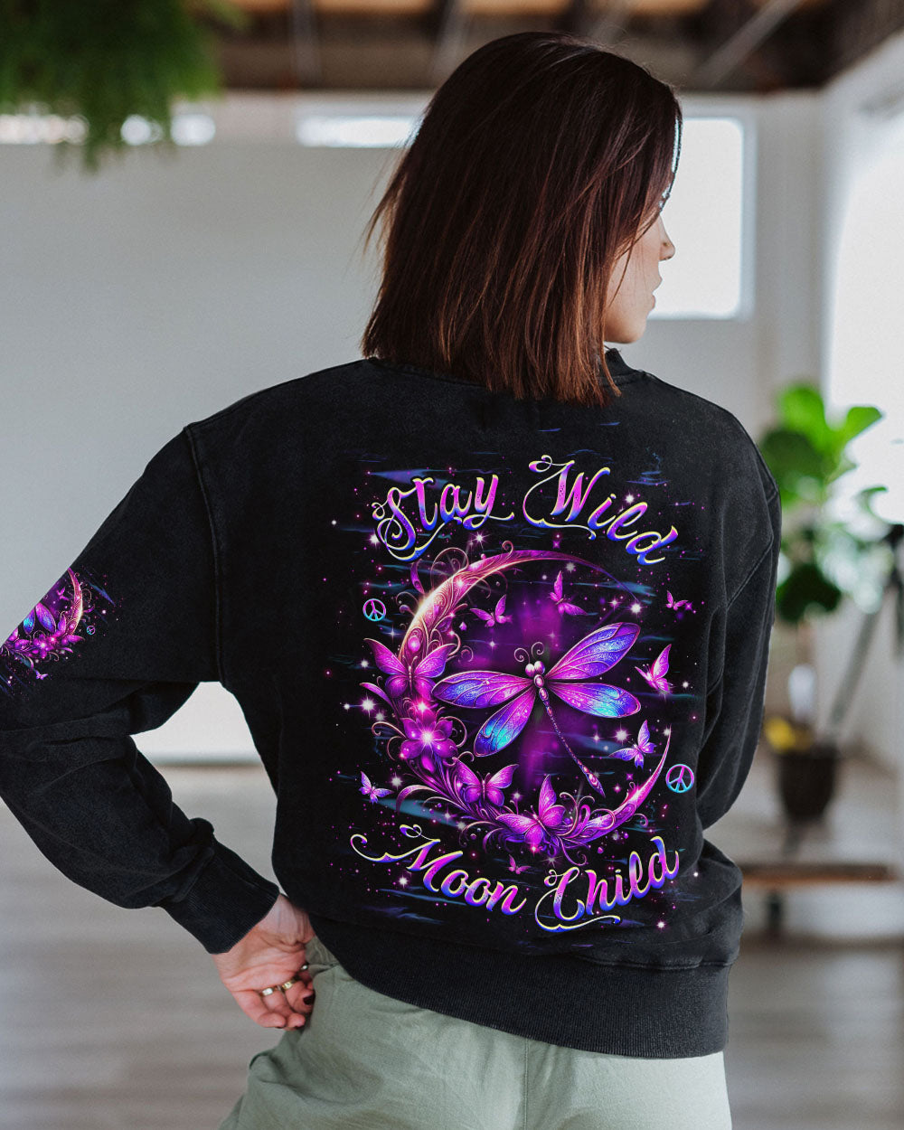 STAY WILD MOON CHILD DRAGONFLY ALL OVER PRINT - YHHG0703254