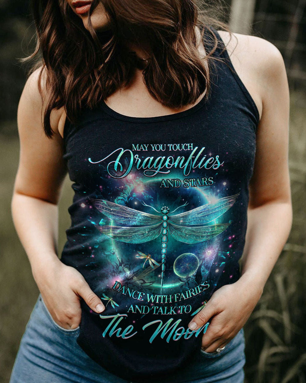 MAY YOU TOUCH DRAGONFLIES AND STARS ALL OVER PRINT - YHHG0707231