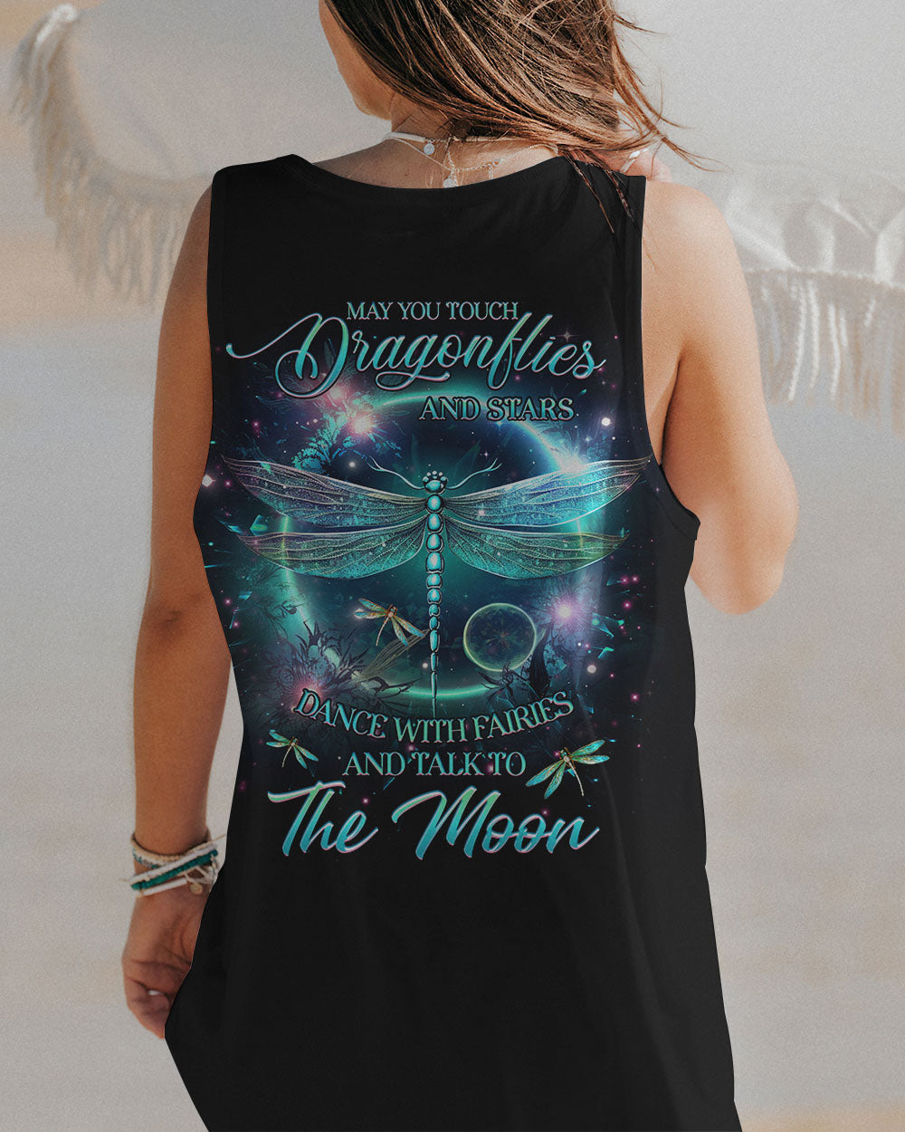 MAY YOU TOUCH DRAGONFLIES AND STARS ALL OVER PRINT - YHHG0707231