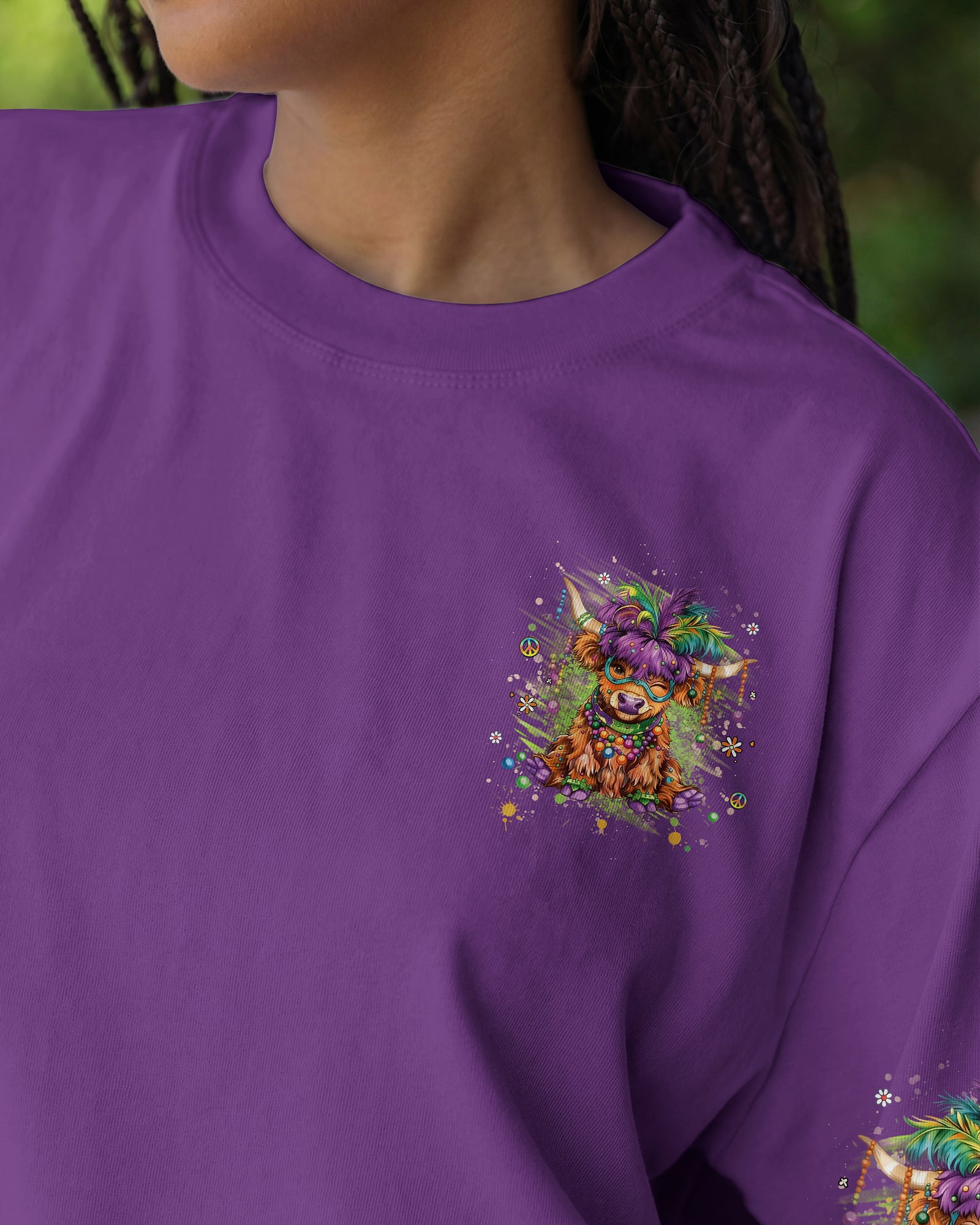 I HAVE AN ATTITUDE MARDI GRASS COW ALL OVER PRINT - YHHG0801262