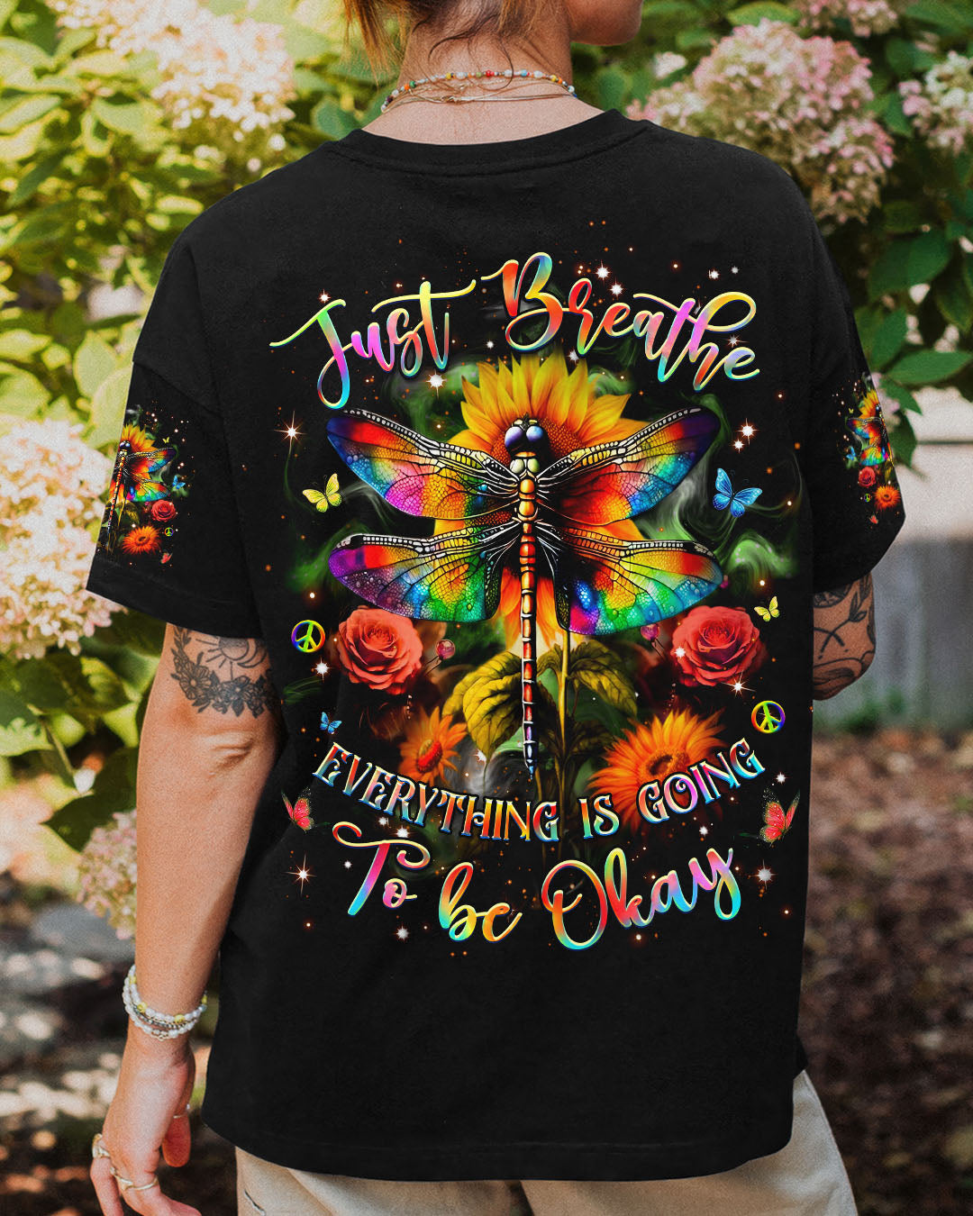 JUST BREATHE DRAGONFLY ALL OVER PRINT - YHHG0804251