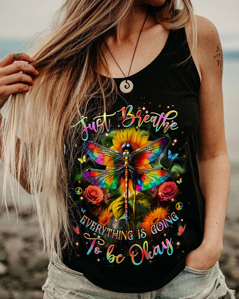 JUST BREATHE DRAGONFLY ALL OVER PRINT - YHHG0804251