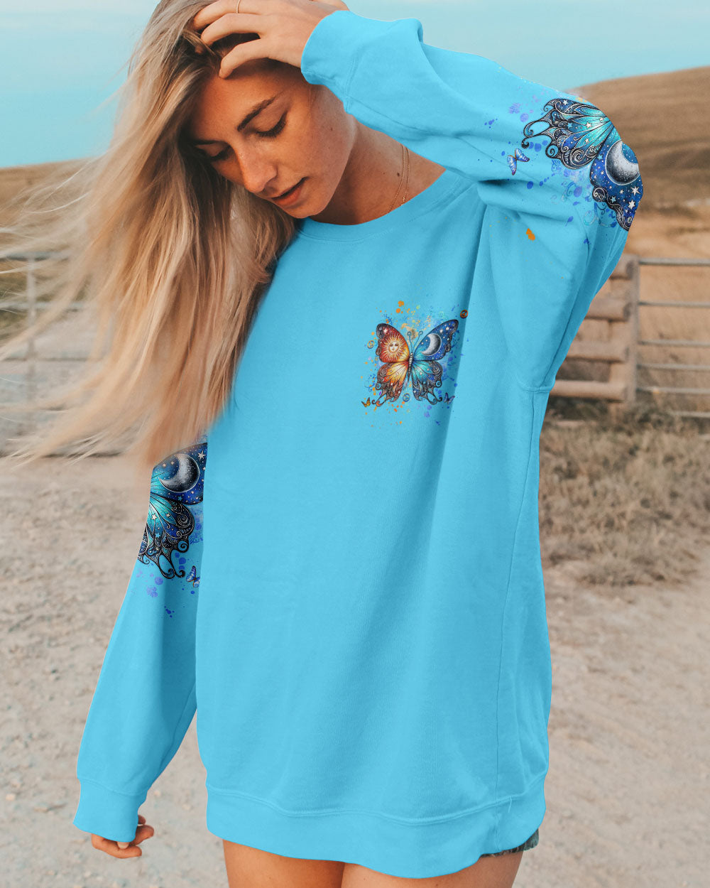 BE YOU THE WORLD WILL ADJUST BUTTERFLY ALL OVER PRINT - YHHG0805241