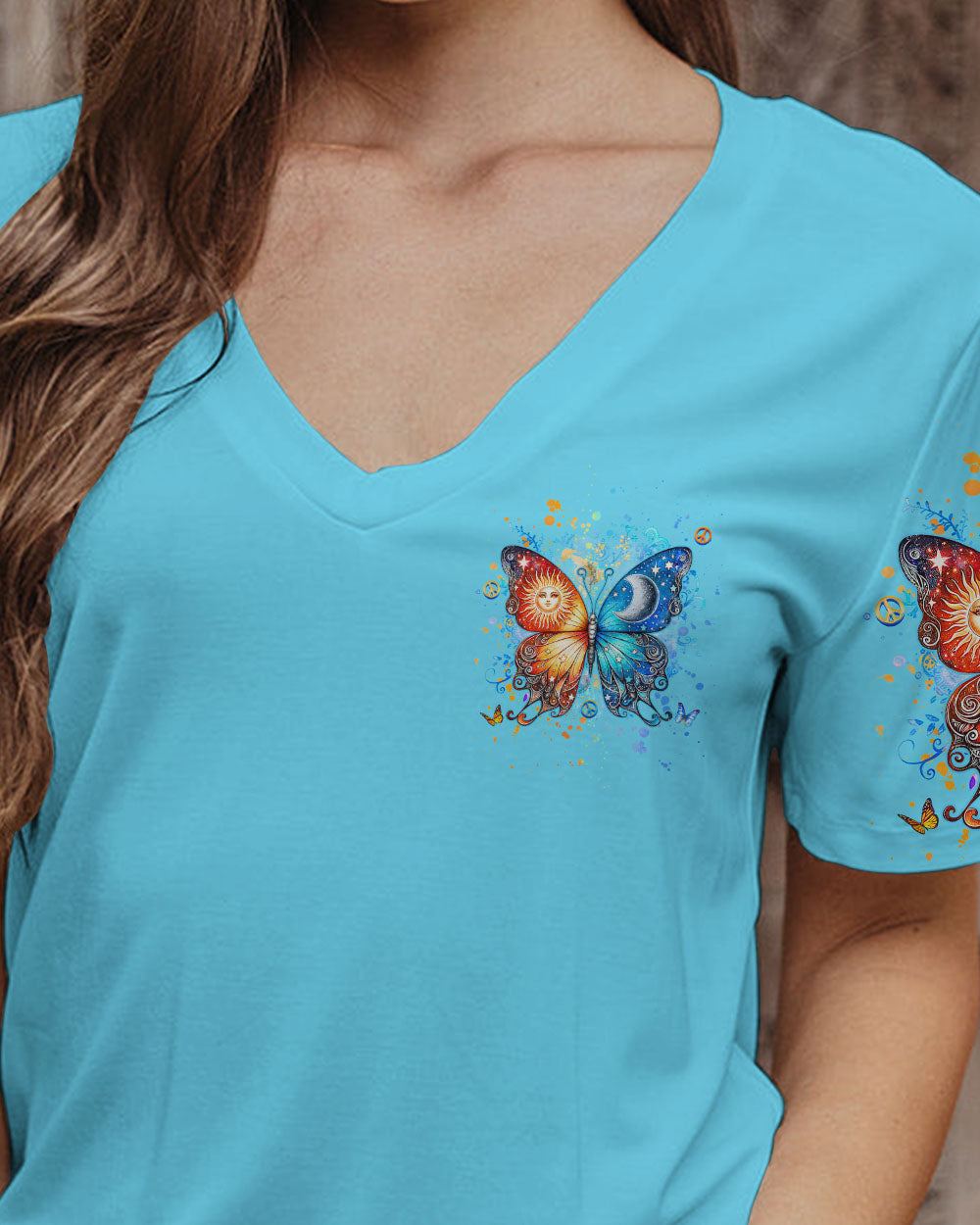 BE YOU THE WORLD WILL ADJUST BUTTERFLY ALL OVER PRINT - YHHG0805241