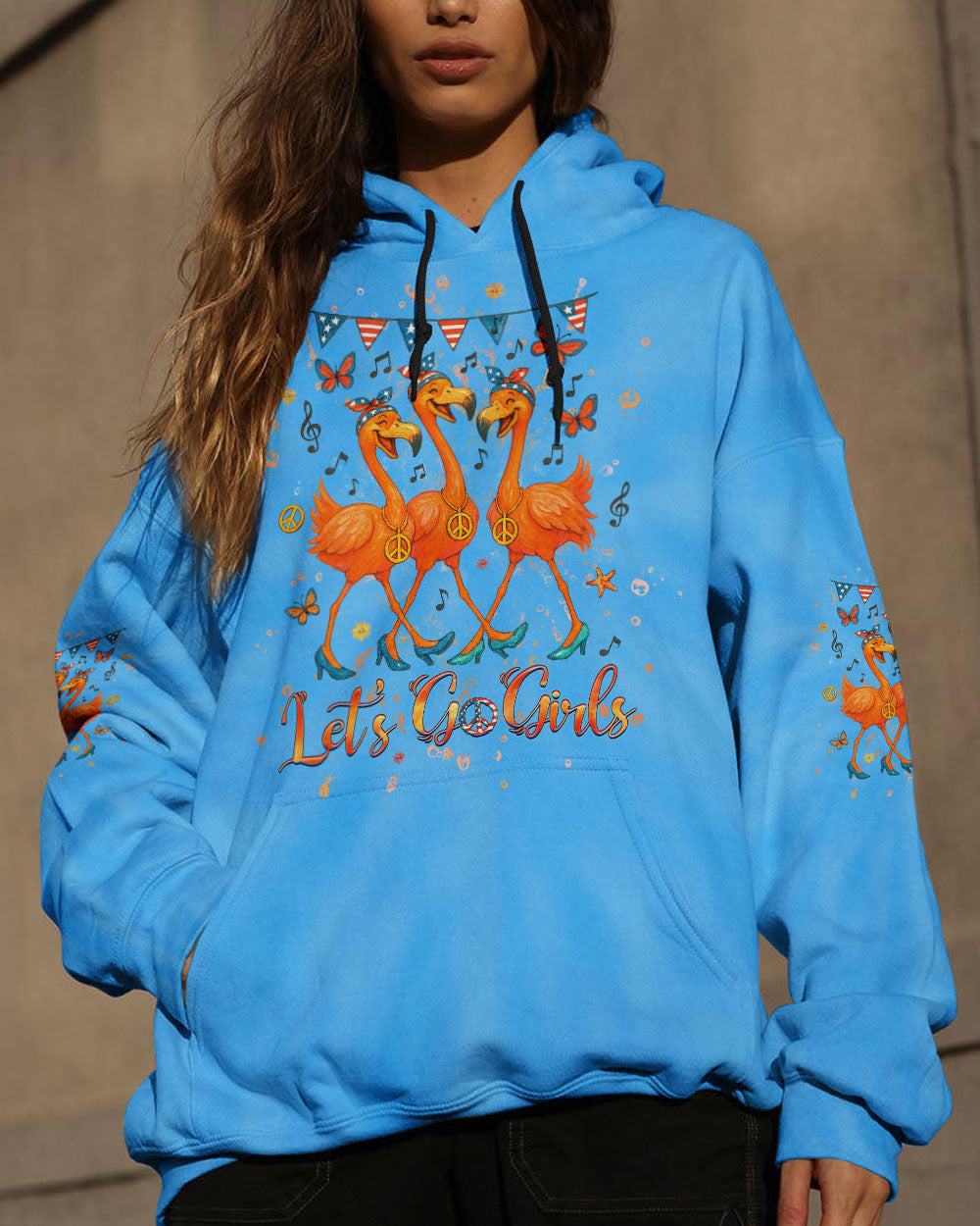 LET'S GO GIRLS FLAMINGO ALL OVER PRINT - YHHG0805251
