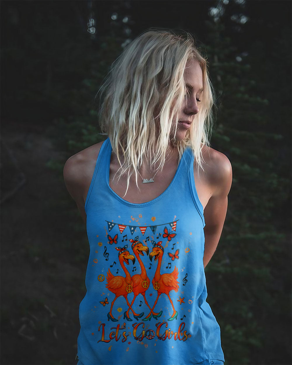 LET'S GO GIRLS FLAMINGO ALL OVER PRINT - YHHG0805251