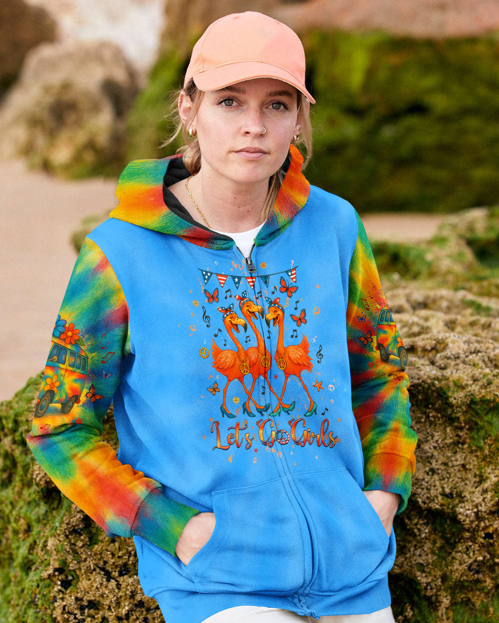 LET'S GO GIRLS FLAMINGO ALL OVER PRINT - YHHG0805251
