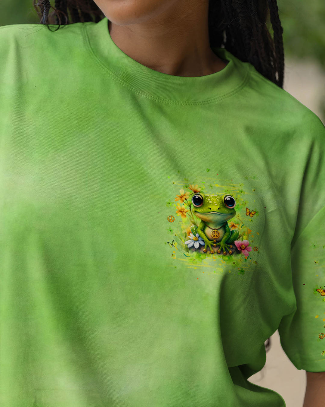 BE YOU THE WORLD WILL ADJUST FROG ALL OVER PRINT - YHHG0810251