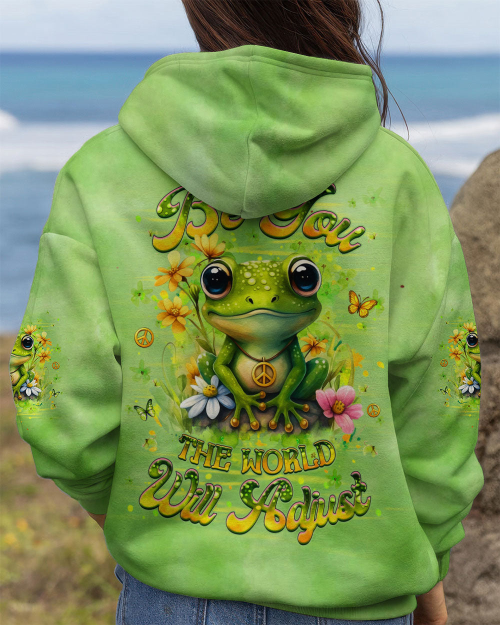 BE YOU THE WORLD WILL ADJUST FROG ALL OVER PRINT - YHHG0810251