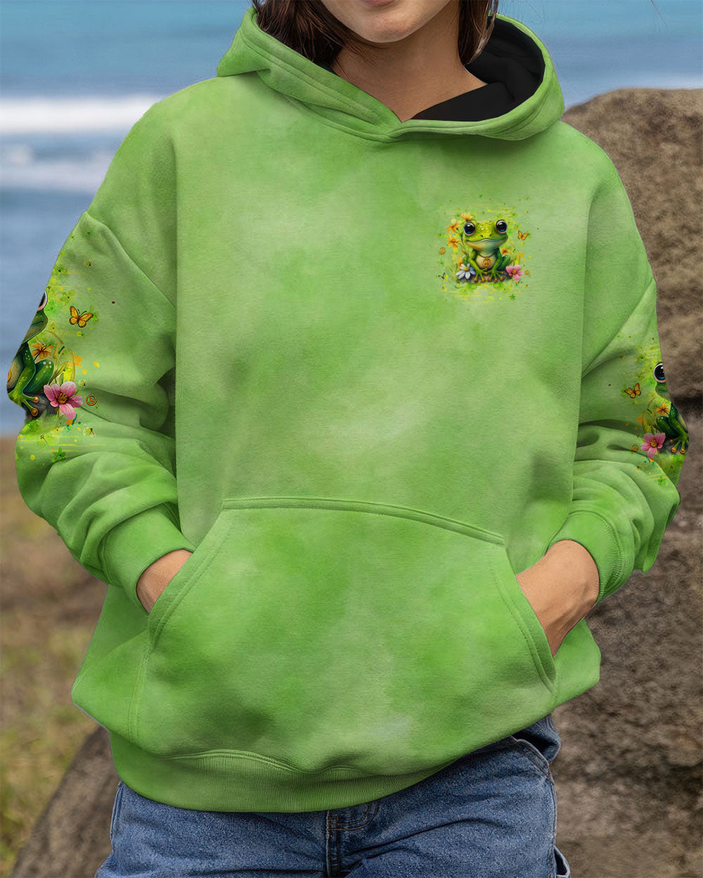 BE YOU THE WORLD WILL ADJUST FROG ALL OVER PRINT - YHHG0810251
