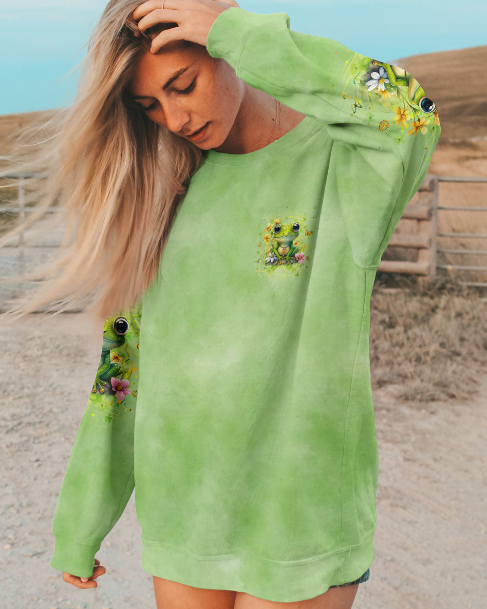 BE YOU THE WORLD WILL ADJUST FROG ALL OVER PRINT - YHHG0810251