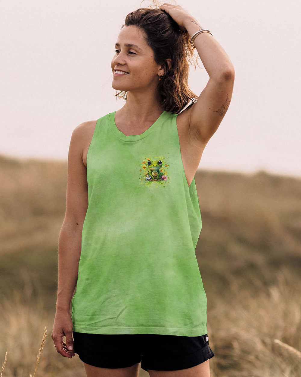 BE YOU THE WORLD WILL ADJUST FROG ALL OVER PRINT - YHHG0810251