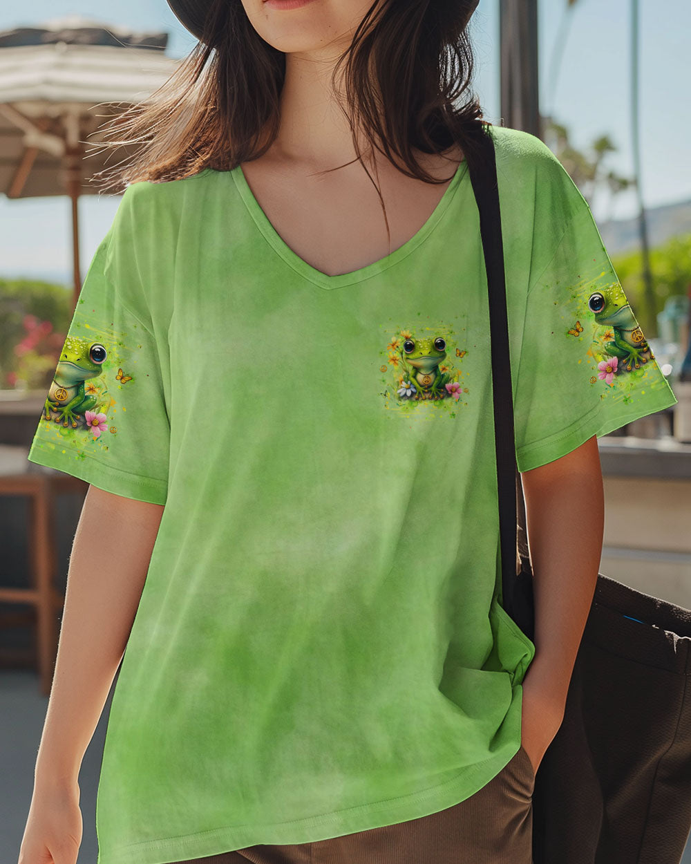 BE YOU THE WORLD WILL ADJUST FROG ALL OVER PRINT - YHHG0810251