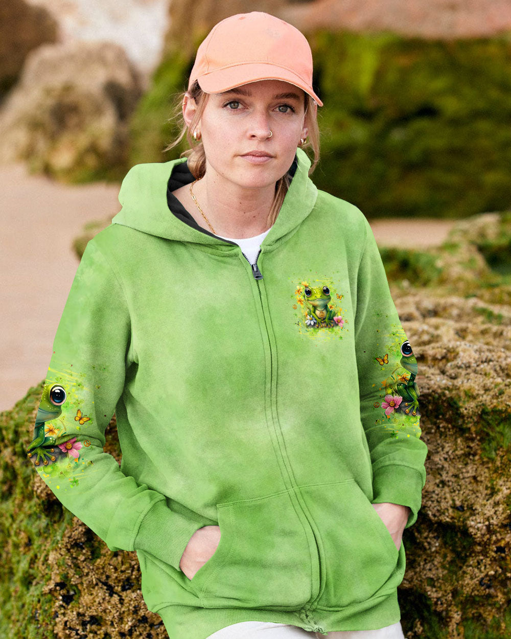 BE YOU THE WORLD WILL ADJUST FROG ALL OVER PRINT - YHHG0810251