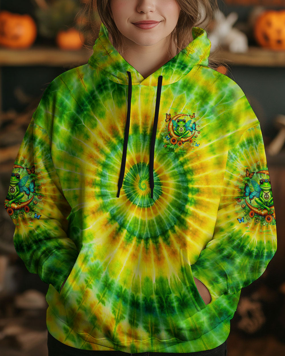 BE YOU THE WORLD WILL ADJUST FROG TIE DYE ALL OVER PRINT - YHHG0901252
