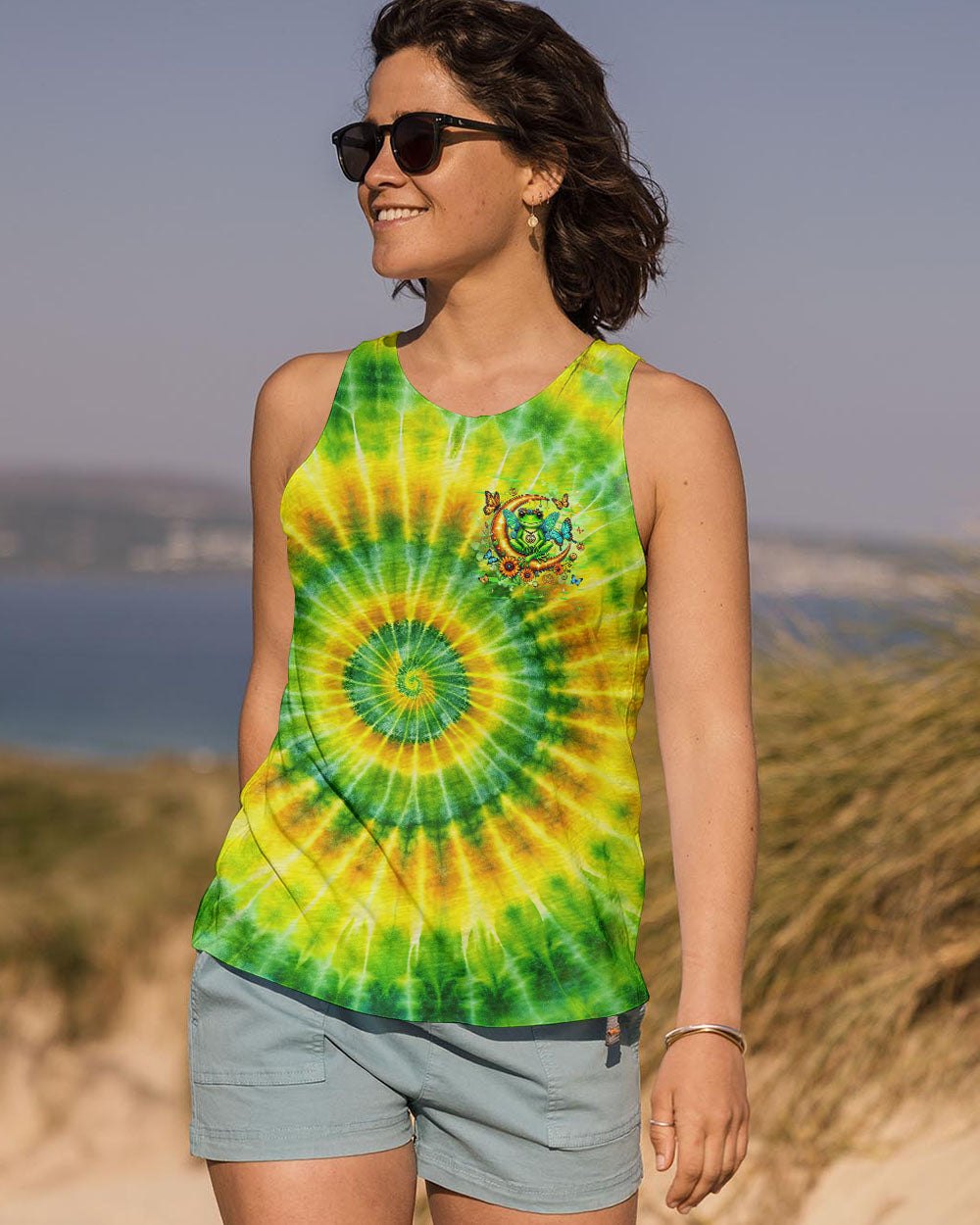 BE YOU THE WORLD WILL ADJUST FROG TIE DYE ALL OVER PRINT - YHHG0901252