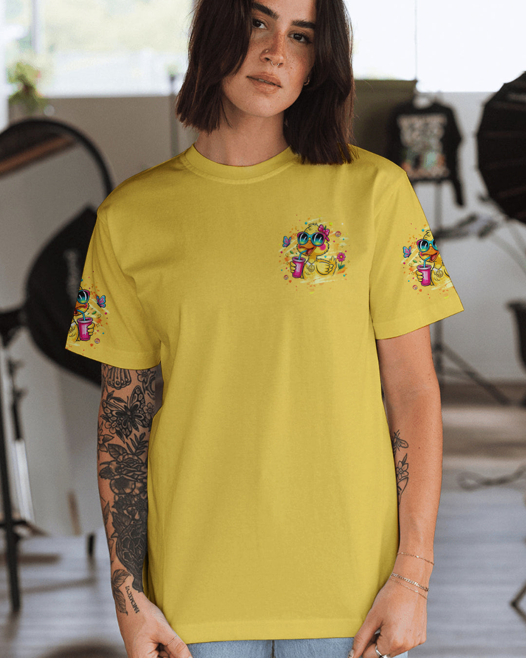 I'M NOT SHORT DUCK HIPPIE ALL OVER PRINT - YHHG0901261