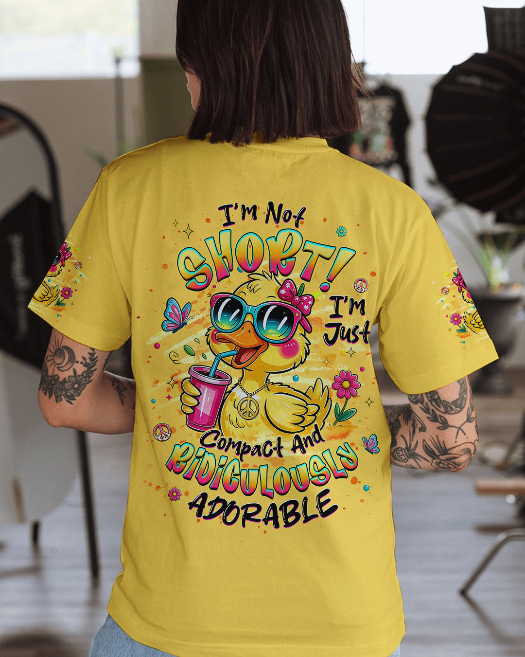 I'M NOT SHORT DUCK HIPPIE ALL OVER PRINT - YHHG0901261
