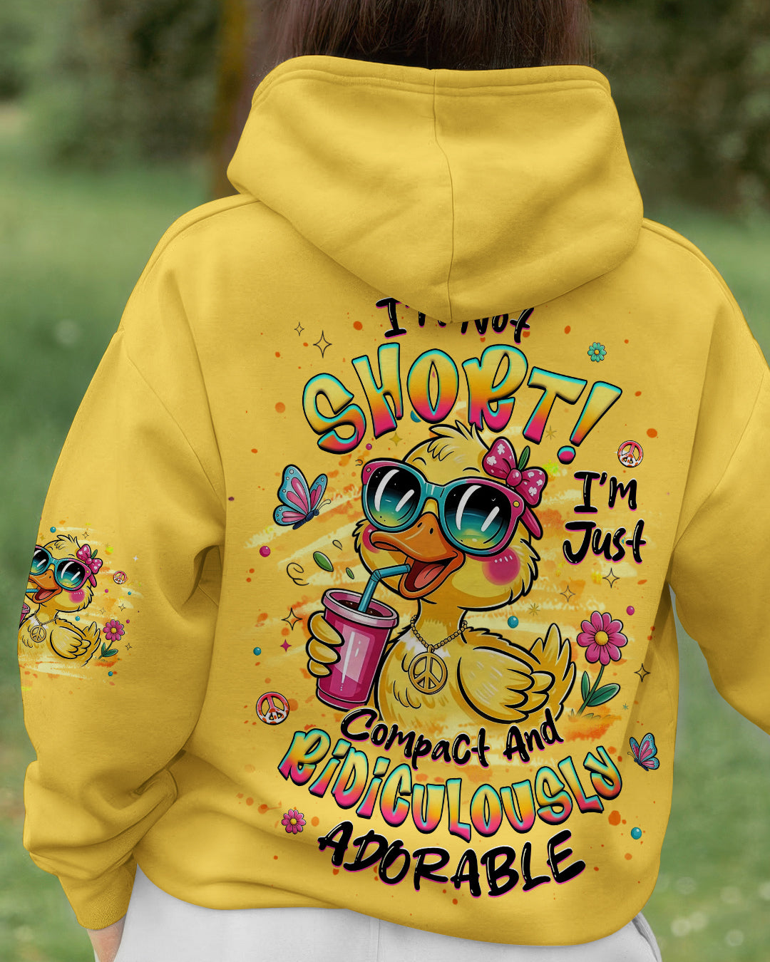 I'M NOT SHORT DUCK HIPPIE ALL OVER PRINT - YHHG0901261