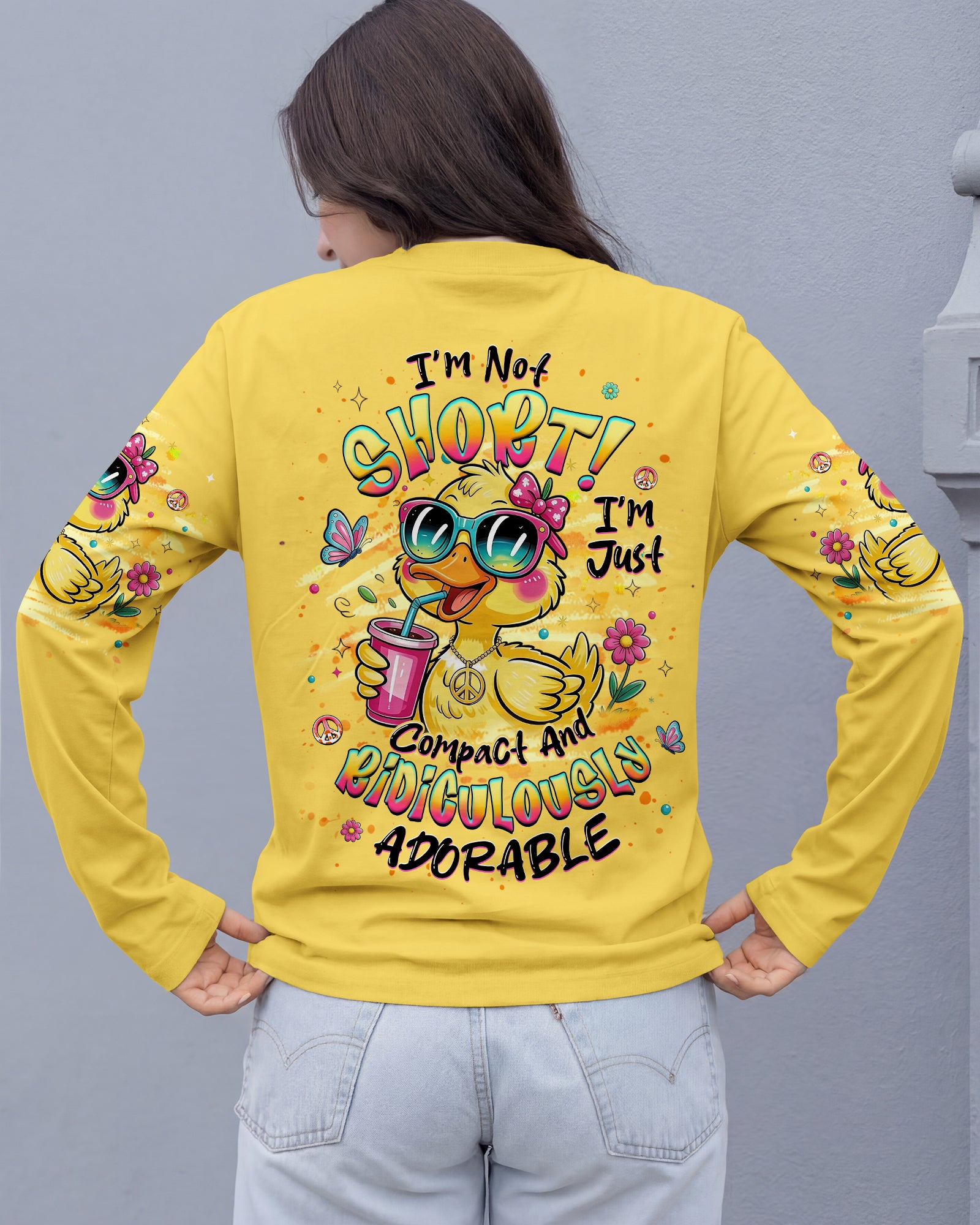 I'M NOT SHORT DUCK HIPPIE ALL OVER PRINT - YHHG0901261