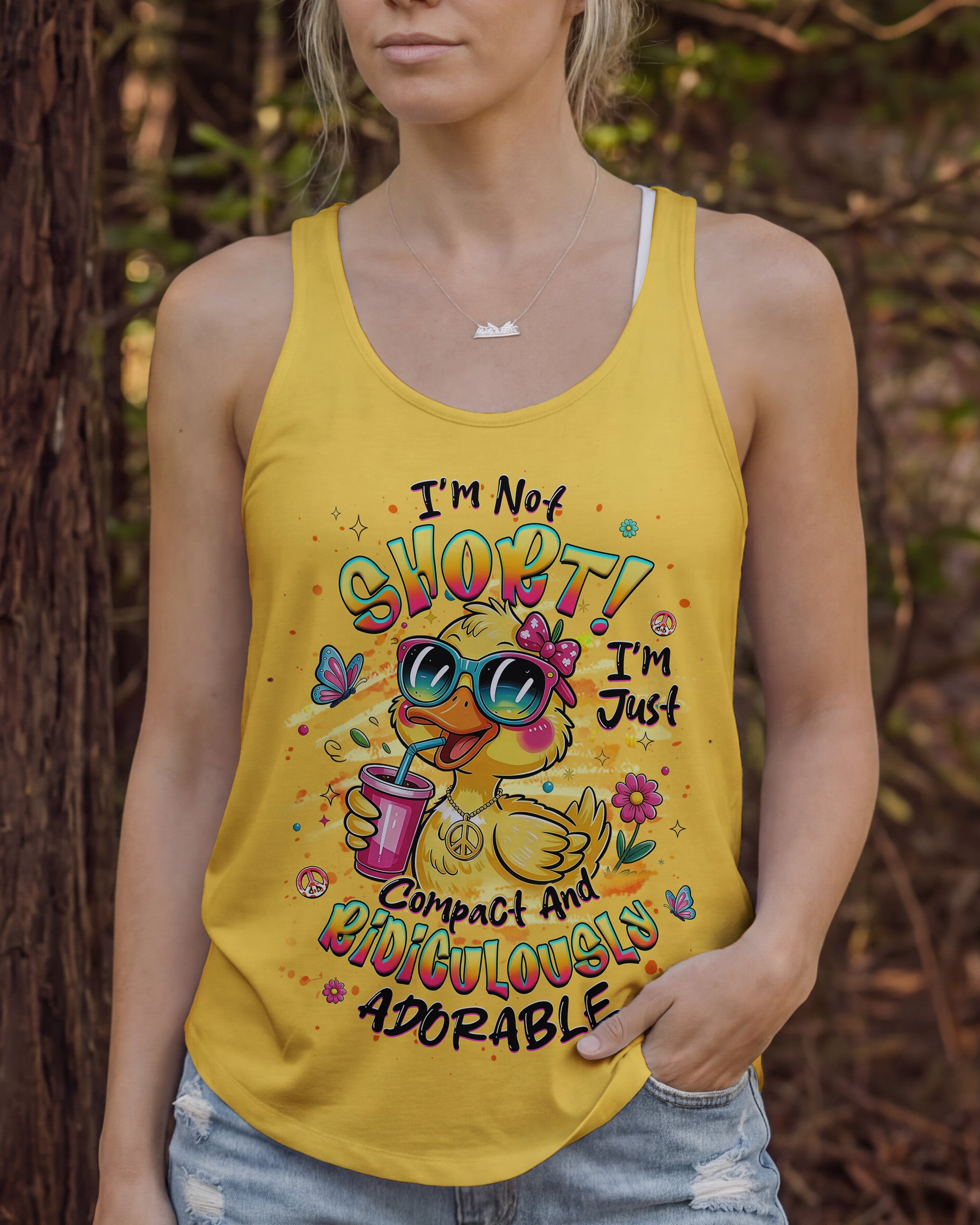 I'M NOT SHORT DUCK HIPPIE ALL OVER PRINT - YHHG0901261