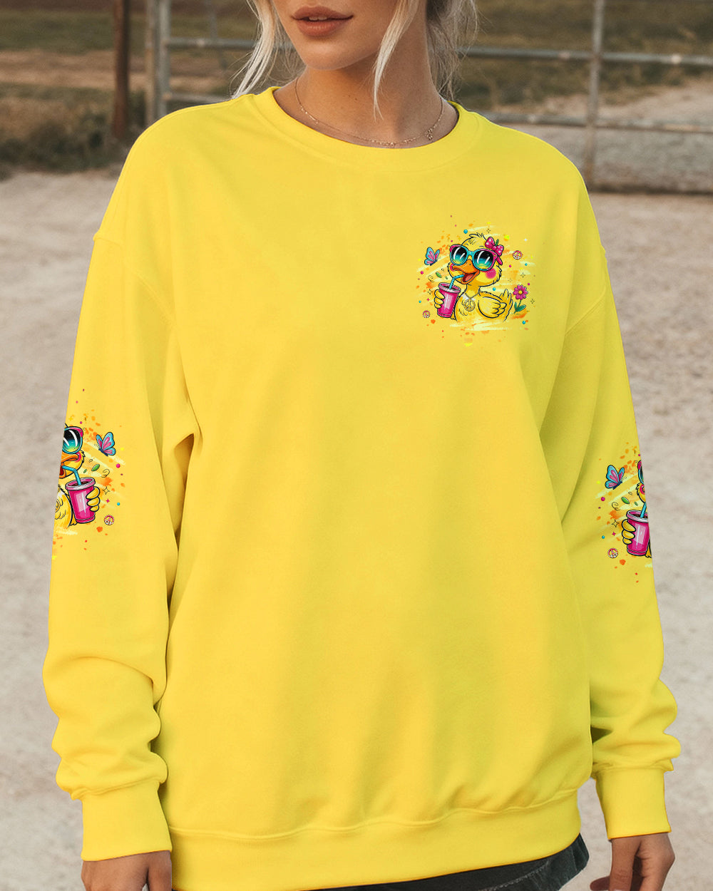 I'M NOT SHORT DUCK HIPPIE ALL OVER PRINT - YHHG0901261