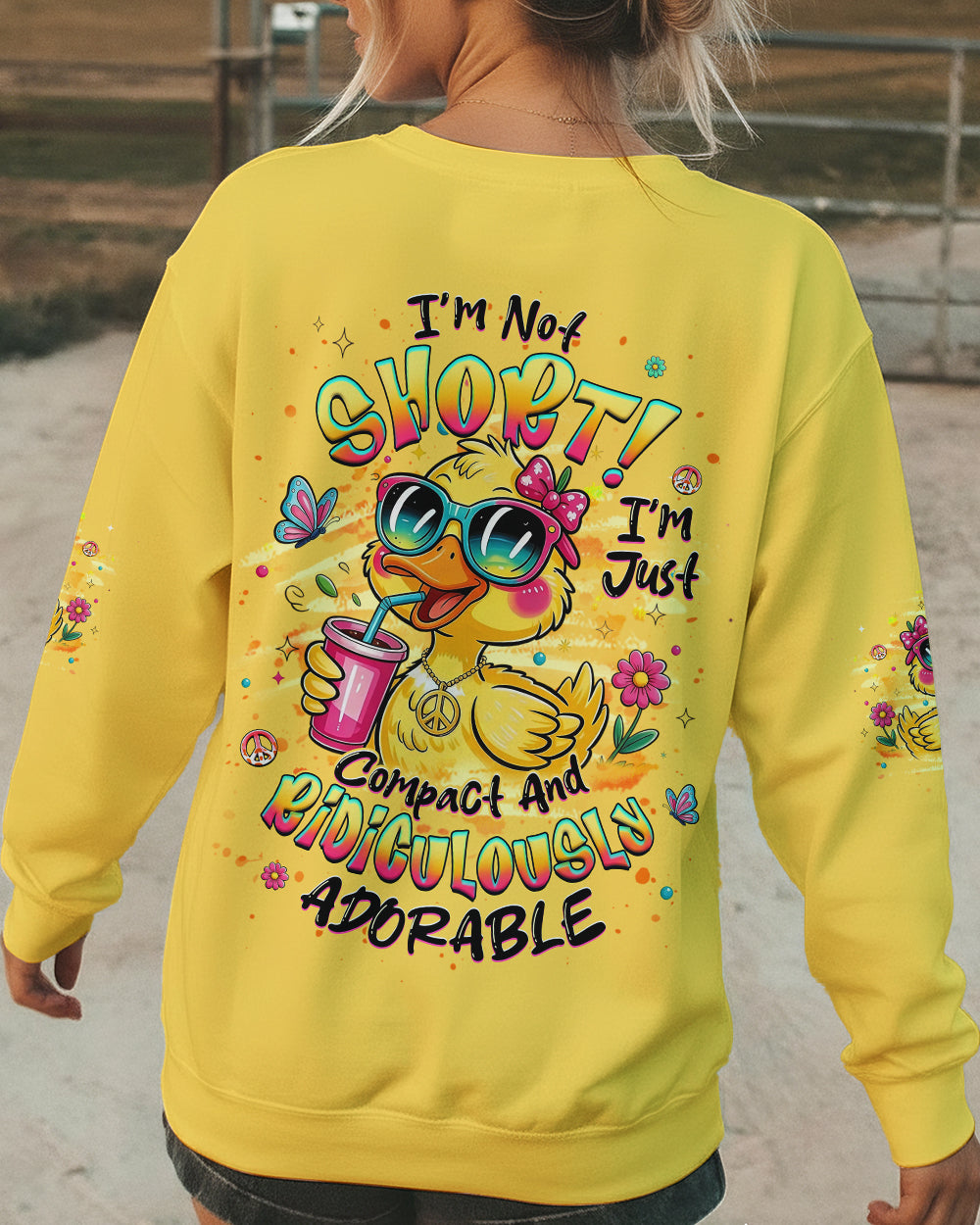I'M NOT SHORT DUCK HIPPIE ALL OVER PRINT - YHHG0901261