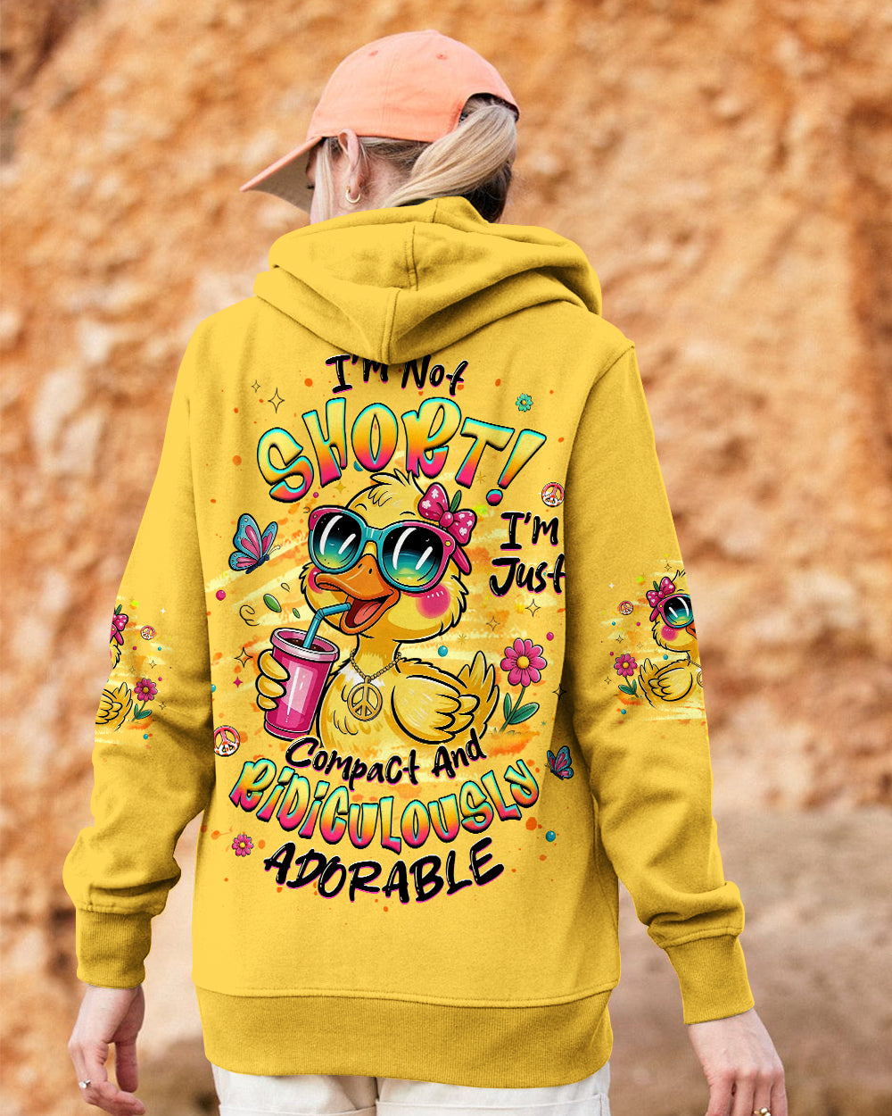 I'M NOT SHORT DUCK HIPPIE ALL OVER PRINT - YHHG0901261