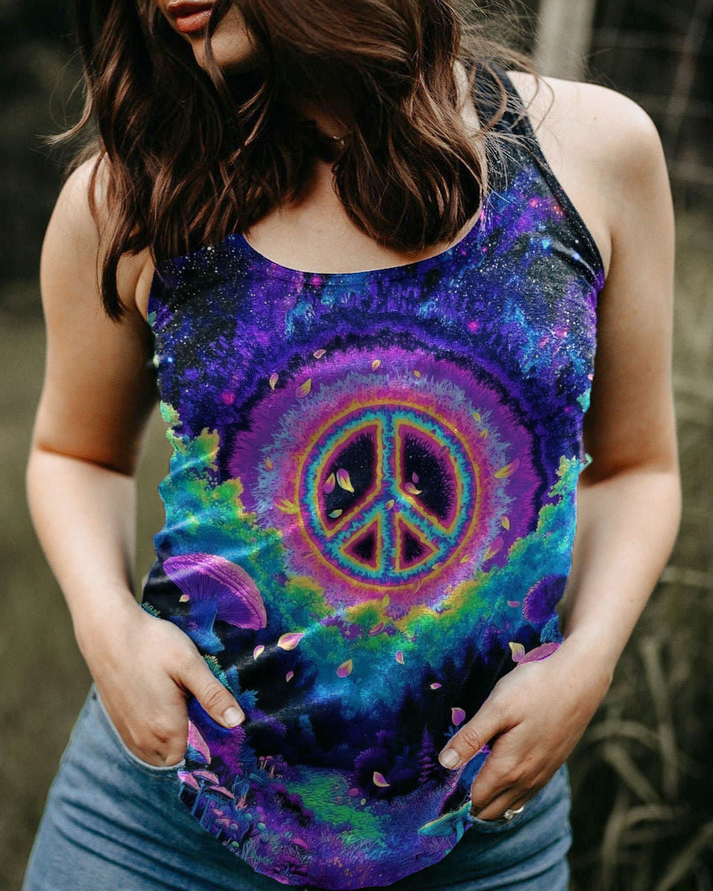 PSYCHEDELIC PEACE GARDEN ALL OVER PRINT - YHHG0901263