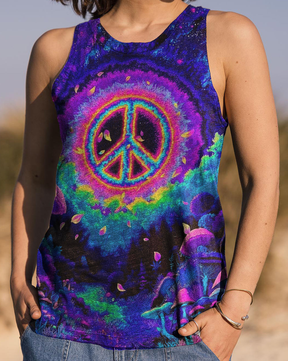 PSYCHEDELIC PEACE GARDEN ALL OVER PRINT - YHHG0901263