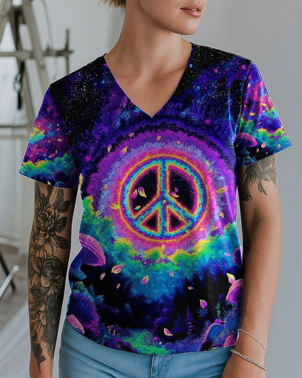 PSYCHEDELIC PEACE GARDEN ALL OVER PRINT - YHHG0901263