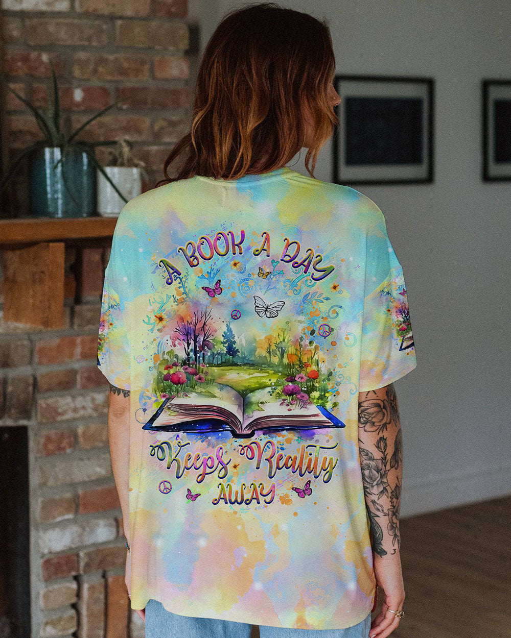 A BOOK A DAY KEEPS REALITY AWAY ALL OVER PRINT - YHHG0909241