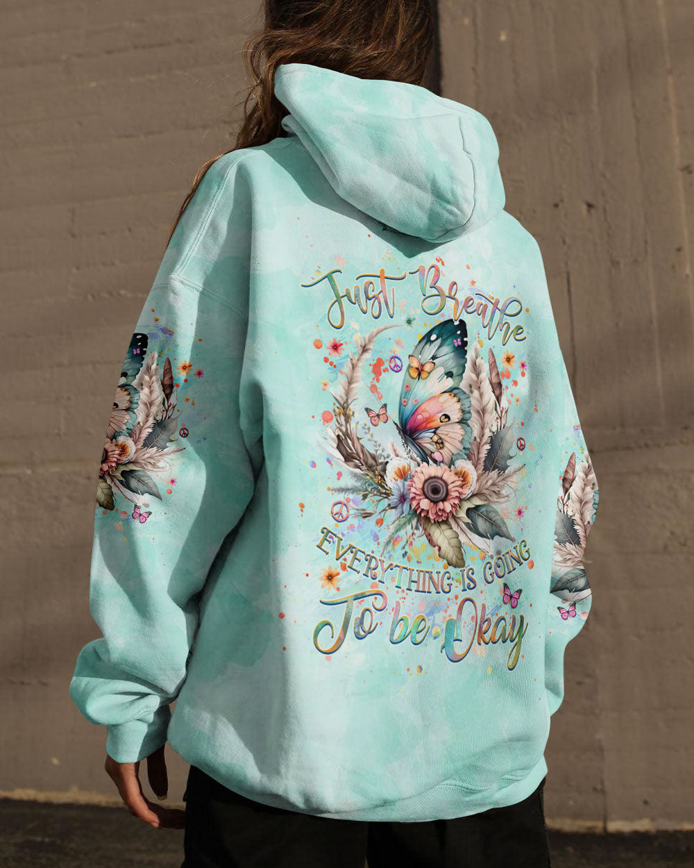 JUST BREATHE BUTTERFLY ALL OVER PRINT - YHHG1007241