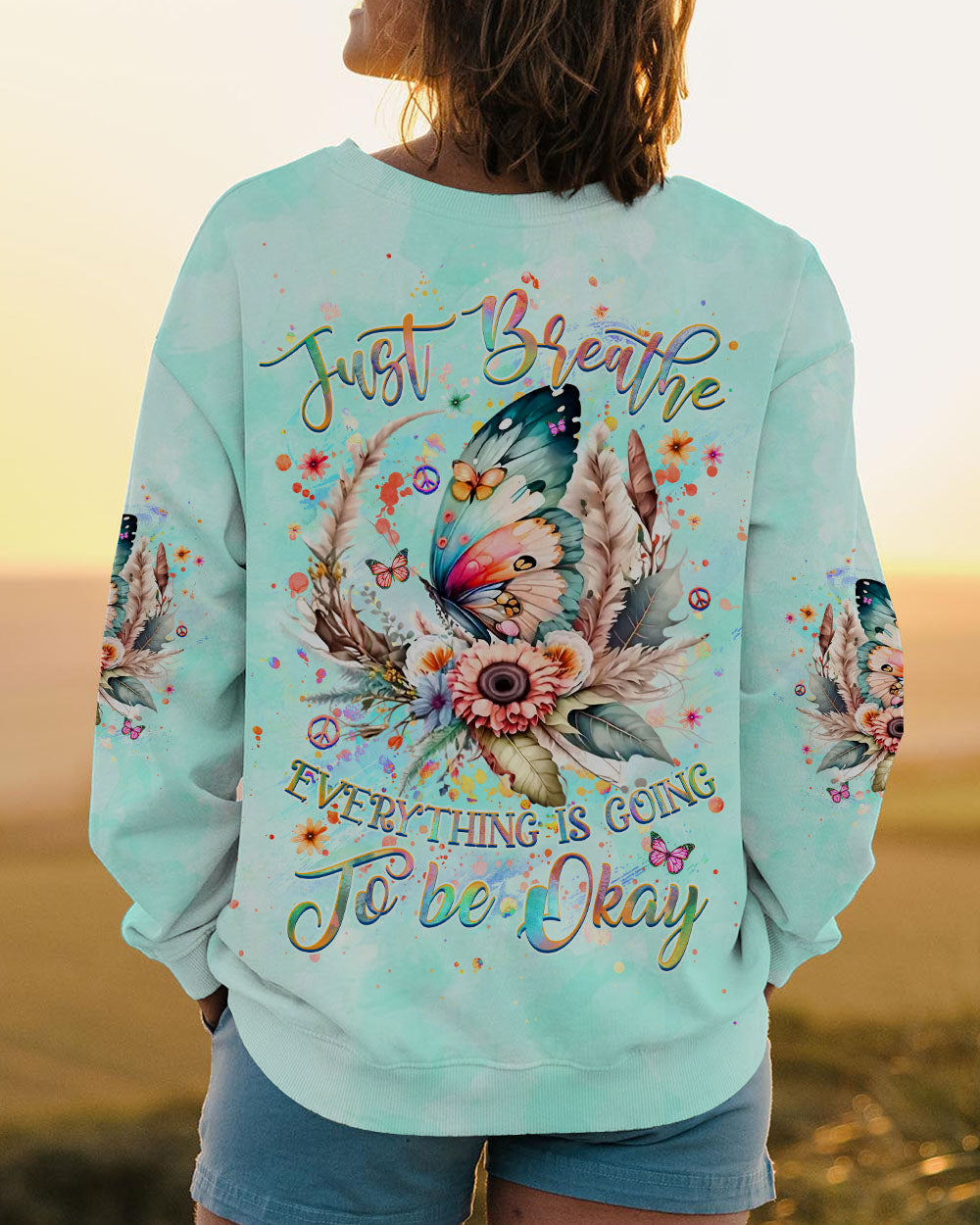 JUST BREATHE BUTTERFLY ALL OVER PRINT - YHHG1007241