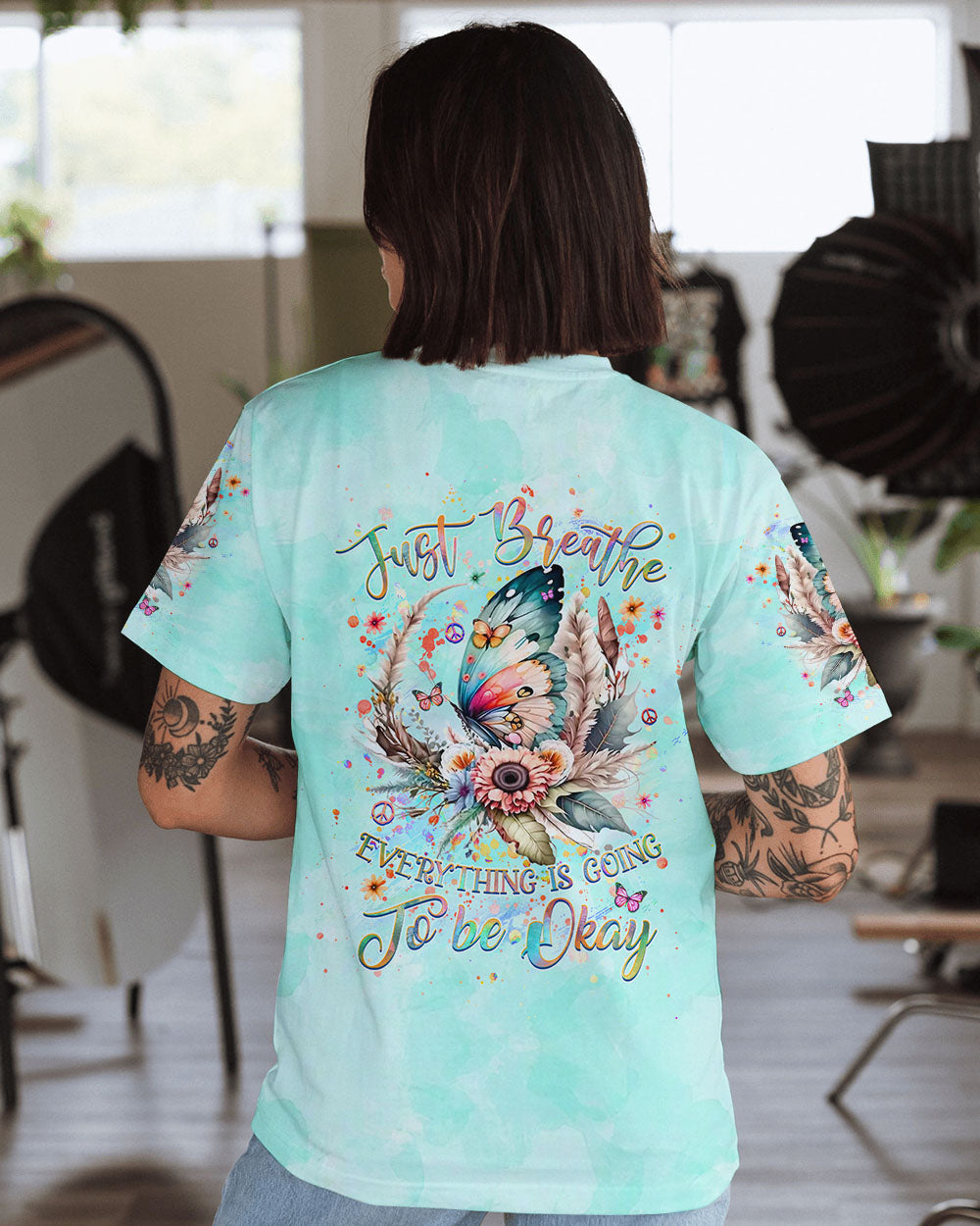 JUST BREATHE BUTTERFLY ALL OVER PRINT - YHHG1007241