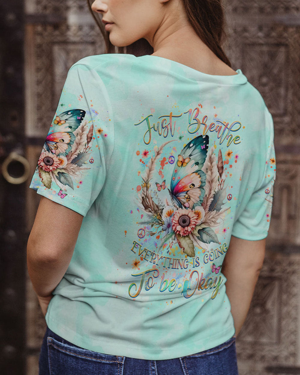 JUST BREATHE BUTTERFLY ALL OVER PRINT - YHHG1007241