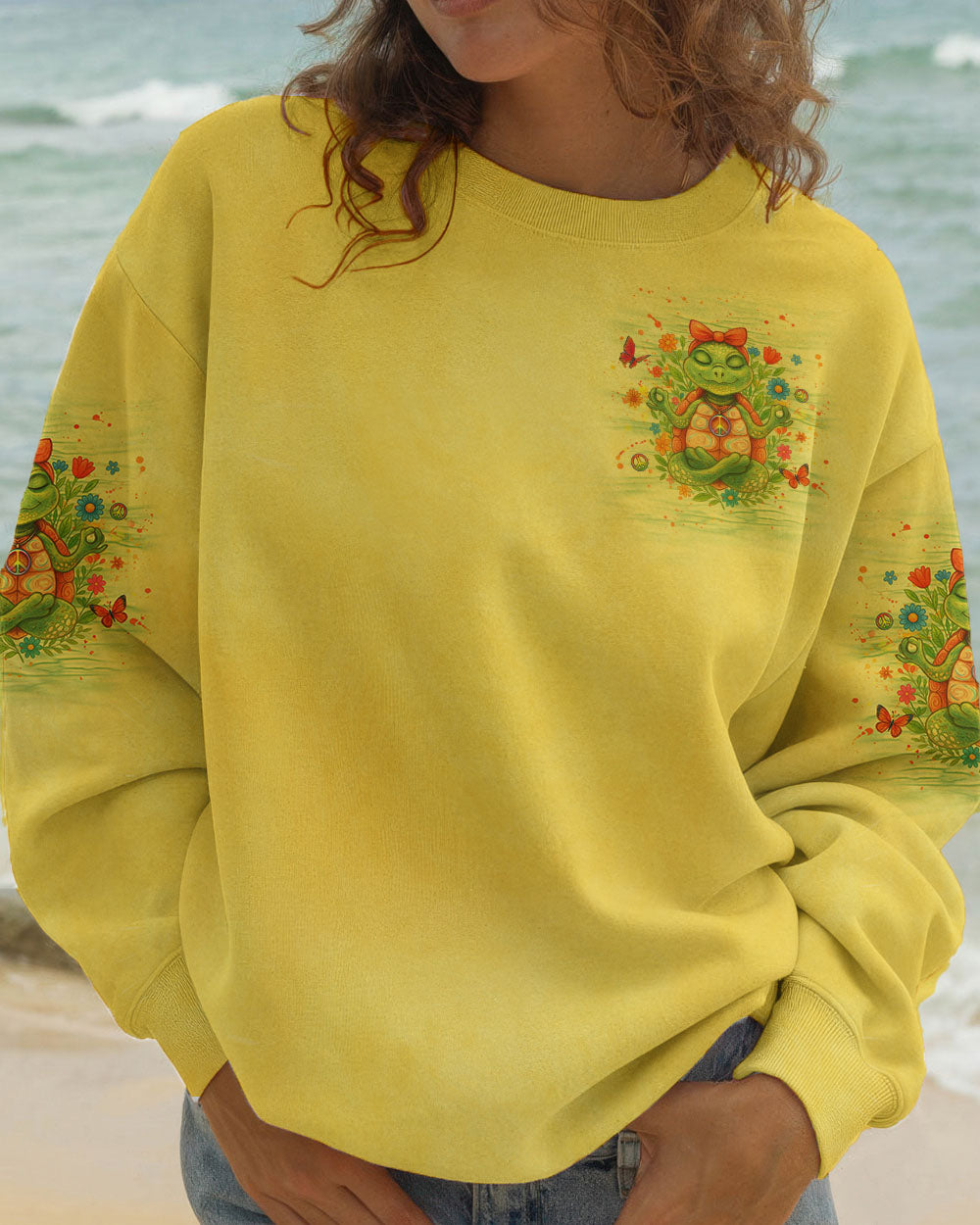 JUST BREATHE TURTLE ALL OVER PRINT - YHHG1007254