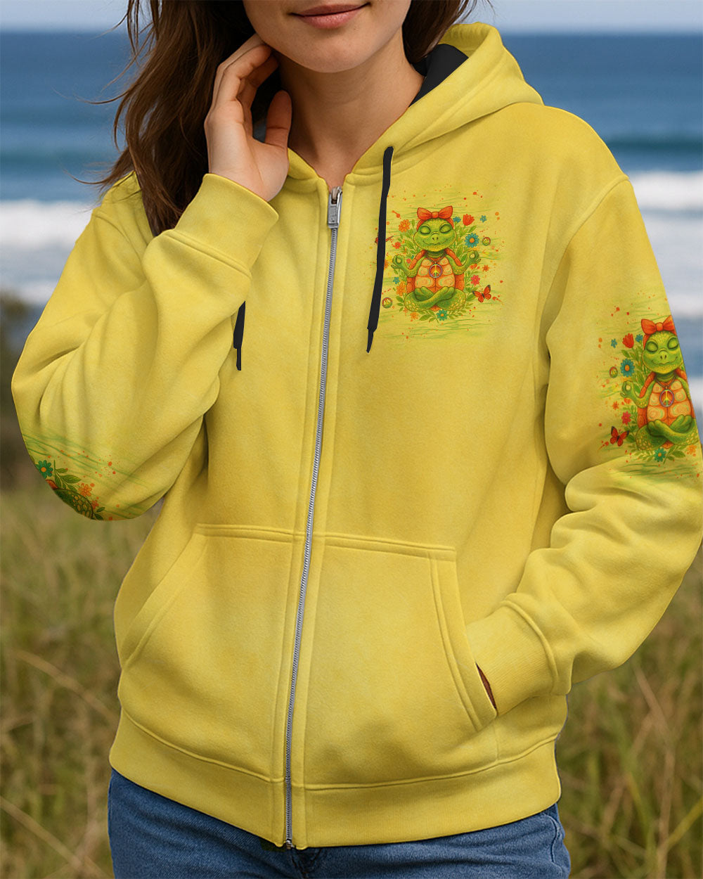 JUST BREATHE TURTLE ALL OVER PRINT - YHHG1007254