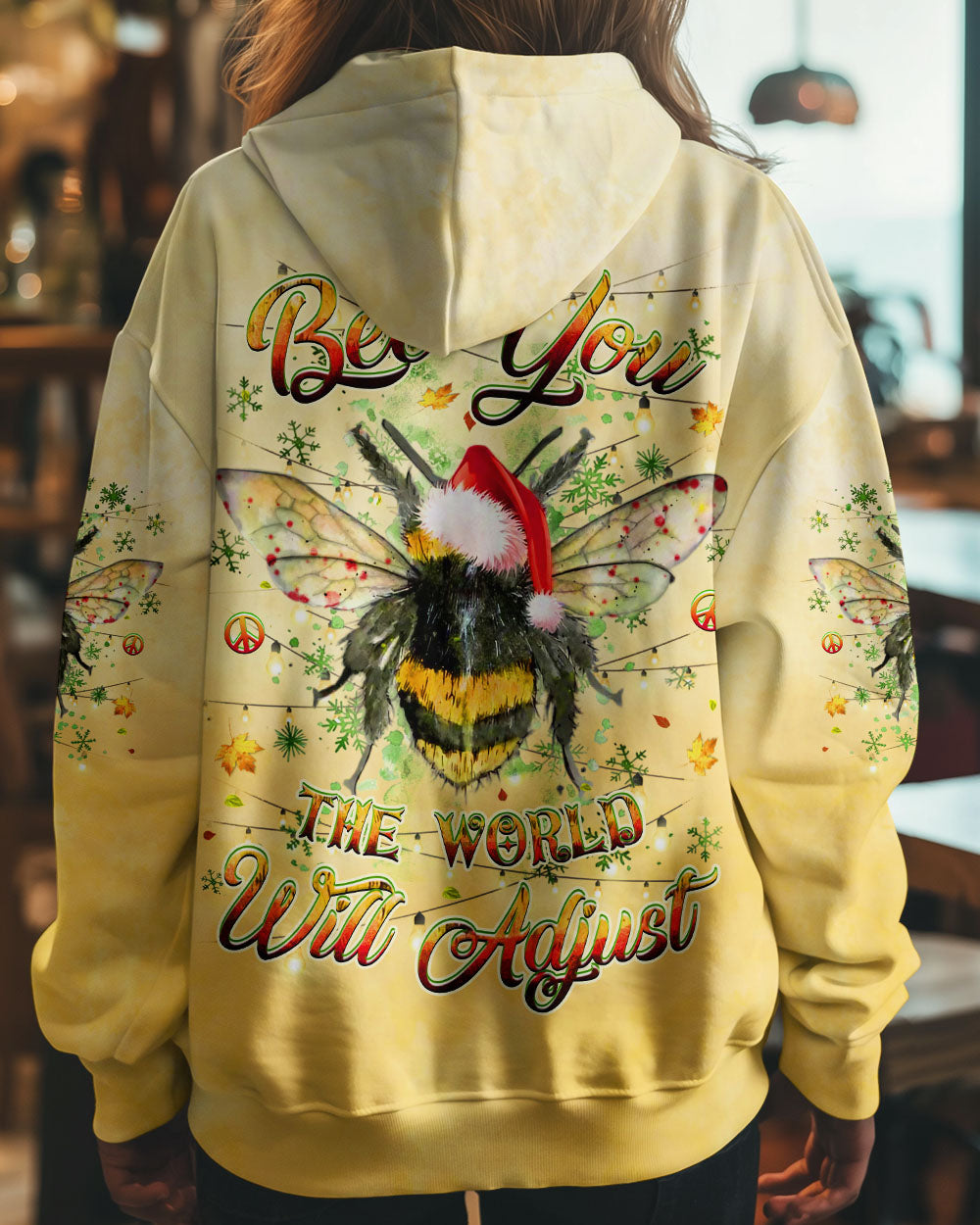 BEE YOU THE WORLD WILL ADJUST CHRISTMAS ALL OVER PRINT - YHHG1010243