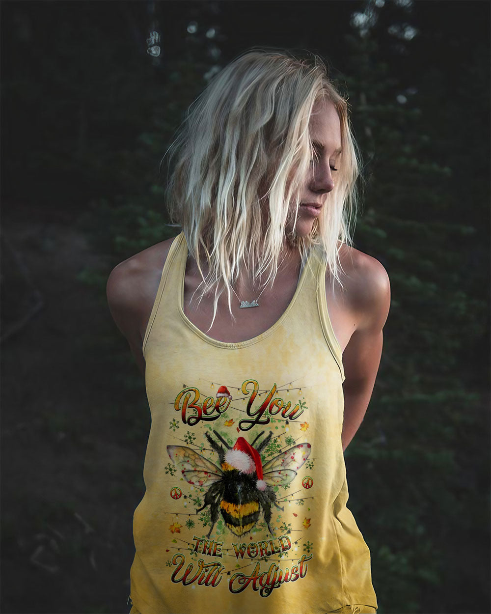 BEE YOU THE WORLD WILL ADJUST CHRISTMAS ALL OVER PRINT - YHHG1010243