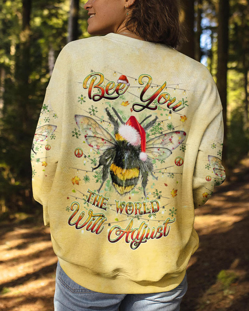 BEE YOU THE WORLD WILL ADJUST CHRISTMAS ALL OVER PRINT - YHHG1010243