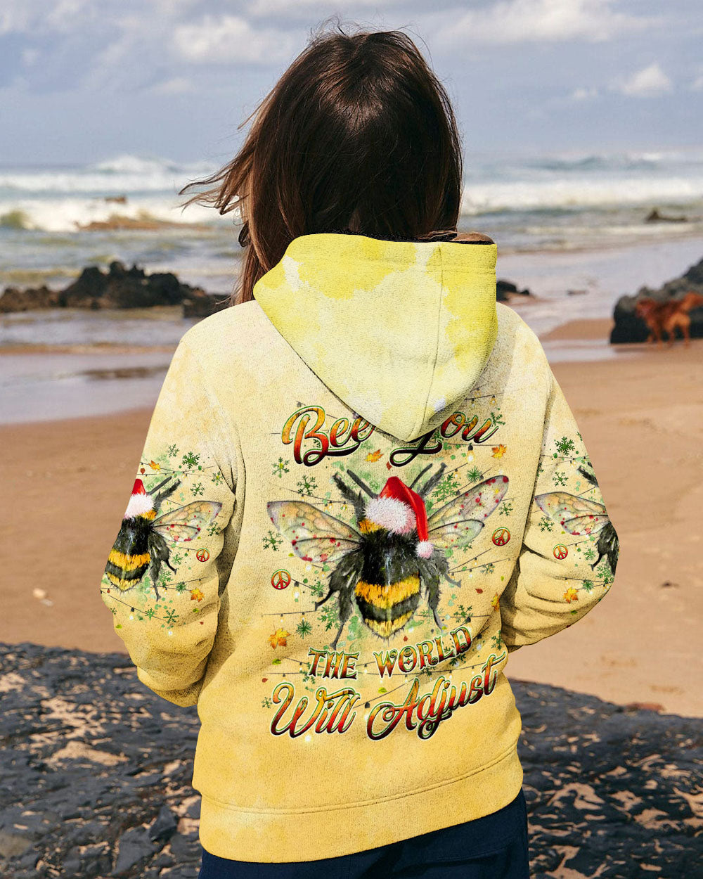 BEE YOU THE WORLD WILL ADJUST CHRISTMAS ALL OVER PRINT - YHHG1010243