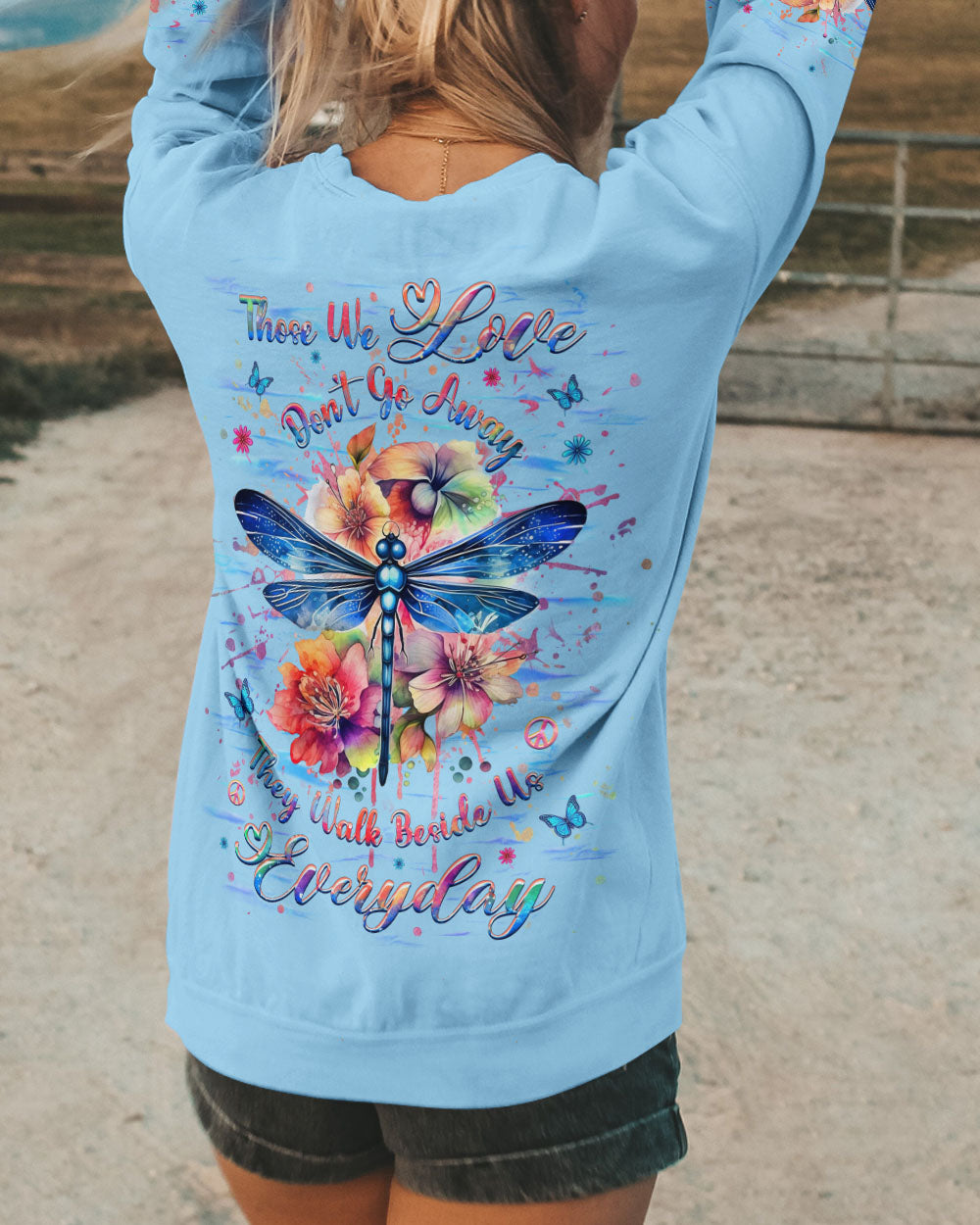 THOSE WE LOVE DON'T GO AWAY DRAGONFLY ALL OVER PRINT - YHHG1102252