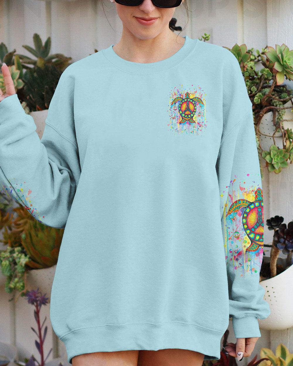 IMAGINE ALL THE PEOPLE LIVING LIFE IN PEACE TURTLE ALL OVER PRINT - YHHG1208243