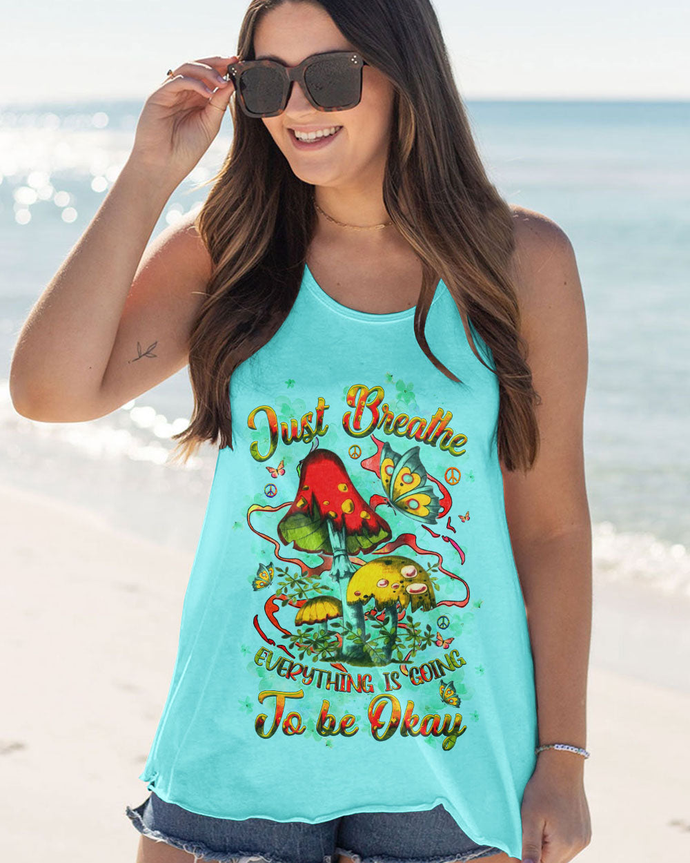 JUST BREATHE MUSHROOM BUTTERFLY ALL OVER PRINT - YHHG1209242