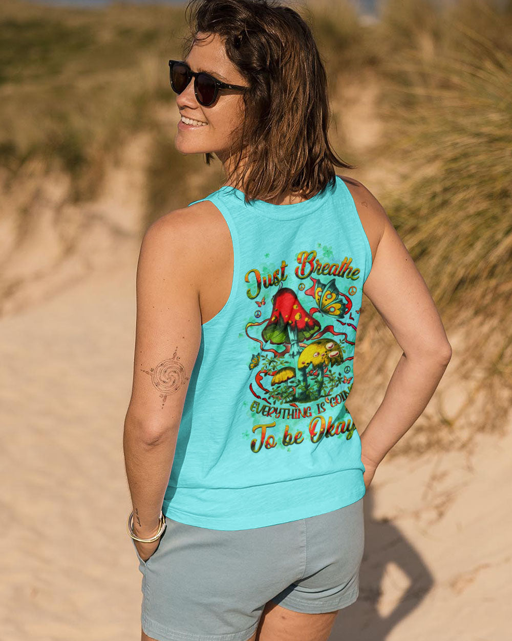 JUST BREATHE MUSHROOM BUTTERFLY ALL OVER PRINT - YHHG1209242