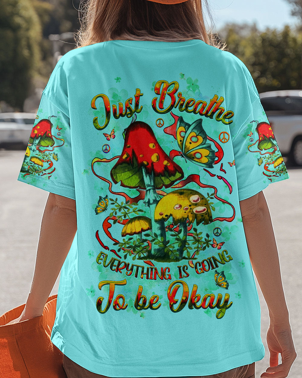 JUST BREATHE MUSHROOM BUTTERFLY ALL OVER PRINT - YHHG1209242