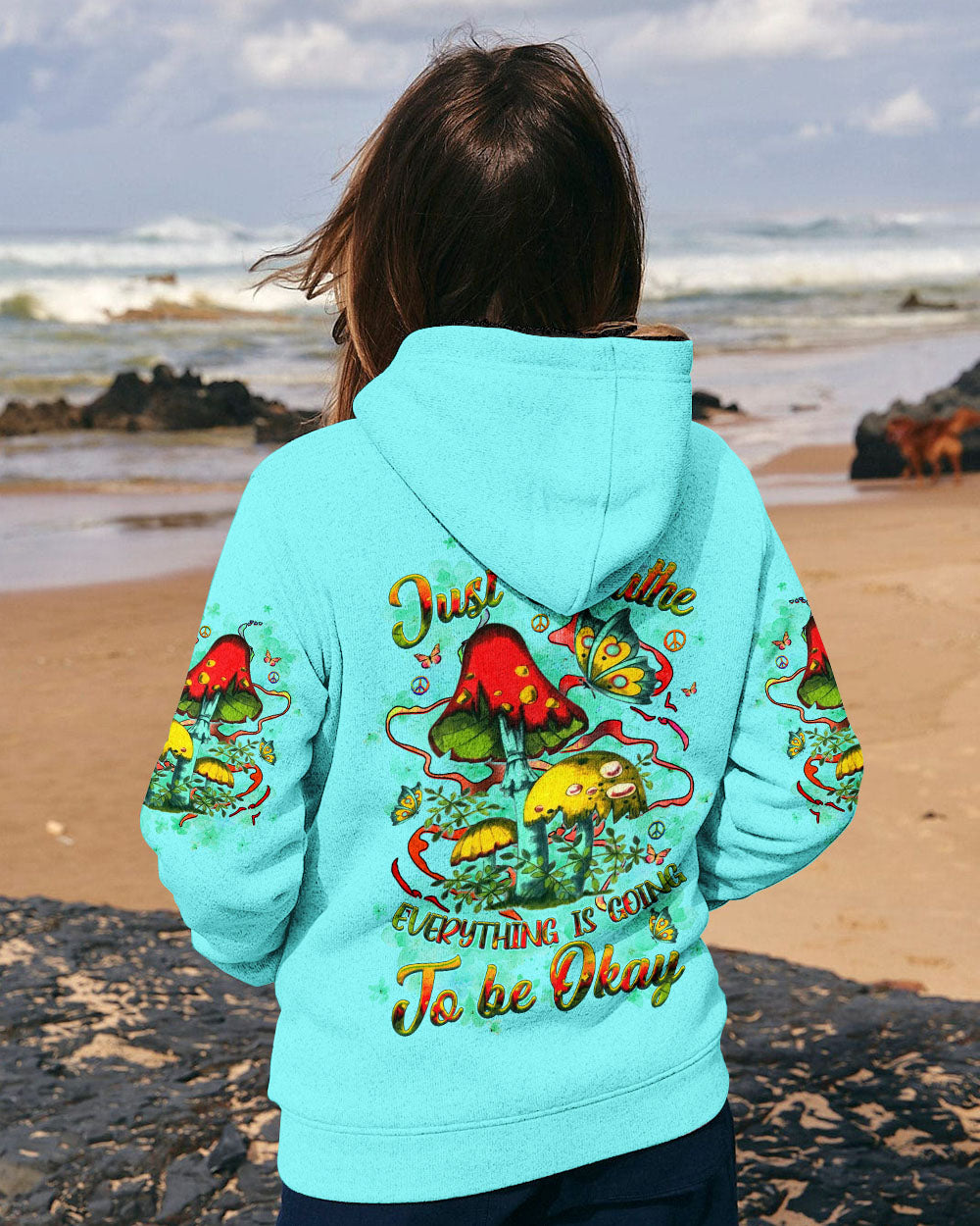 JUST BREATHE MUSHROOM BUTTERFLY ALL OVER PRINT - YHHG1209242