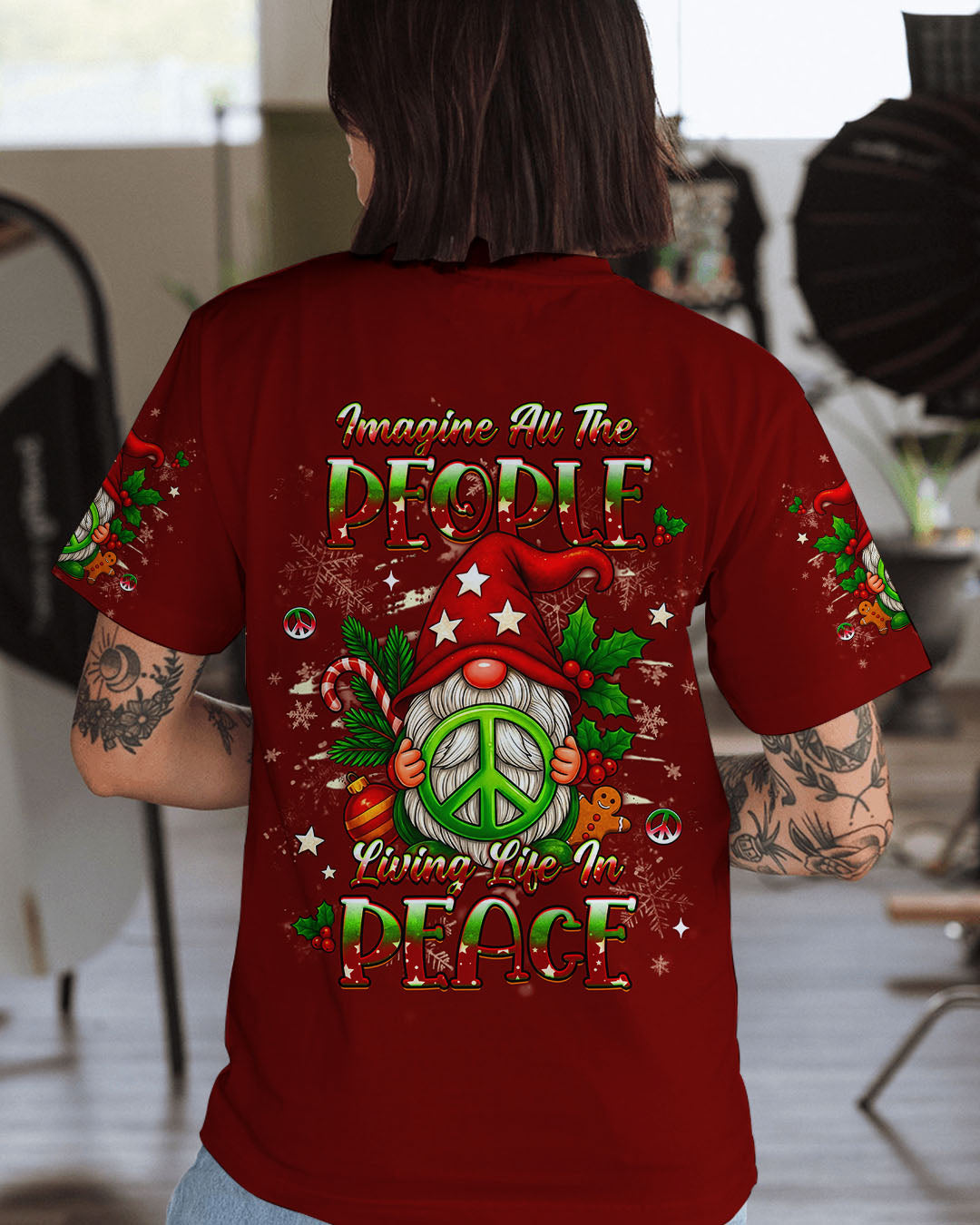 IMAGINE ALL THE PEOPLE LIVING LIFE IN PEACE CHRISTMAS ALL OVER PRINT - YHHG1211251