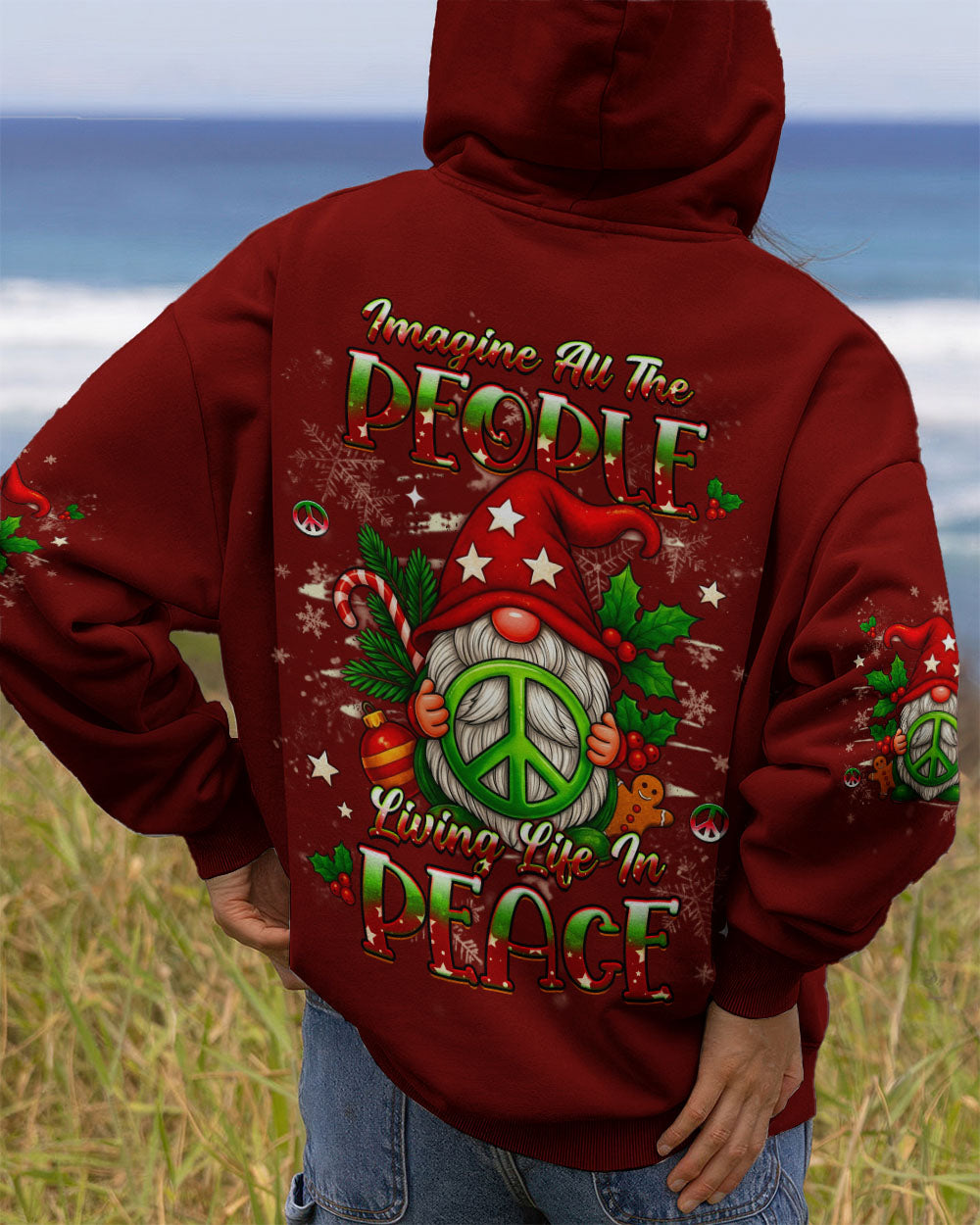 IMAGINE ALL THE PEOPLE LIVING LIFE IN PEACE CHRISTMAS ALL OVER PRINT - YHHG1211251